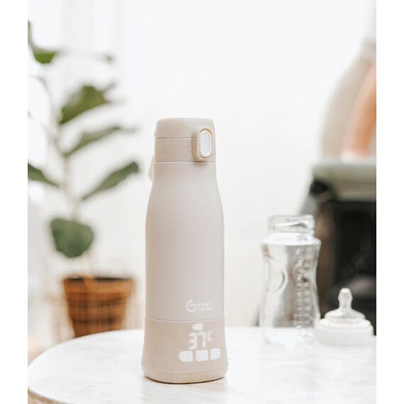 Babymoov - Moov & Feed Incalzitor de biberoane portabil si reincarcabil, Mineral Beige, Culoare: Crem - poza 4 - ExclusivMAG.ro