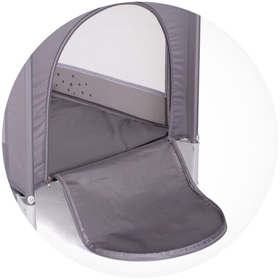 Patut pliabil Chipolino Capri Bear grey, Culoare: Gri, Dimensiuni: 120x60 - poza 2 - ExclusivMAG.ro