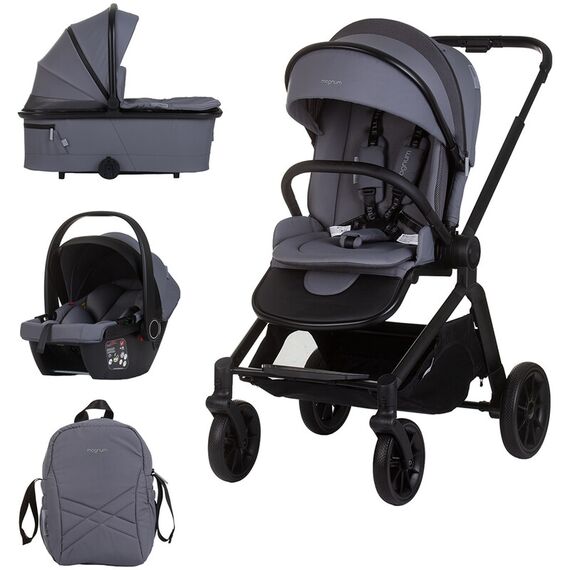 Carucior Chipolino Magnum 3 in 1 anthracite, Culoare: Gri, Model: 3 in 1 - poza 2 - ExclusivMAG.ro