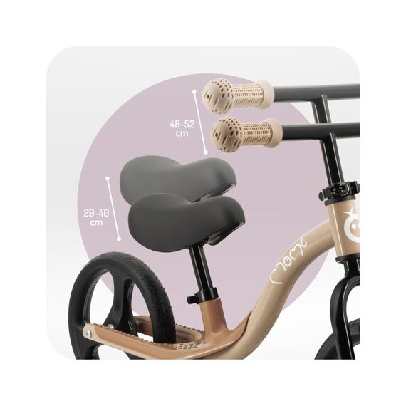 Bicicleta fara pedale cu roti led , Momi Isoka - Beige, Culoare: Bej, Dimensiuni: 10 inch - poza 4 - ExclusivMAG.ro