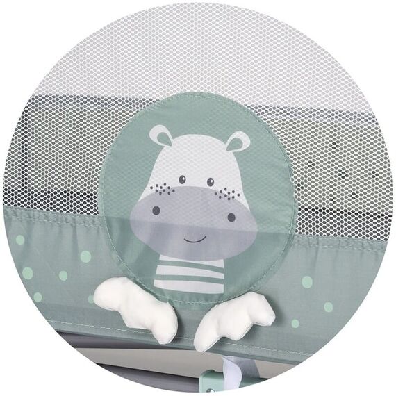 Patut pliabil Chipolino Capri Hippo green, Culoare: Verde, Dimensiuni: 120x60 - poza 3 - ExclusivMAG.ro
