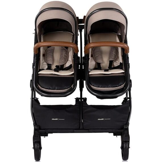 Carucior gemeni Chipolino Duo Smart 3 in 1 tiramisu, Culoare: Crem, Model: gemeni - poza 9 - ExclusivMAG.ro