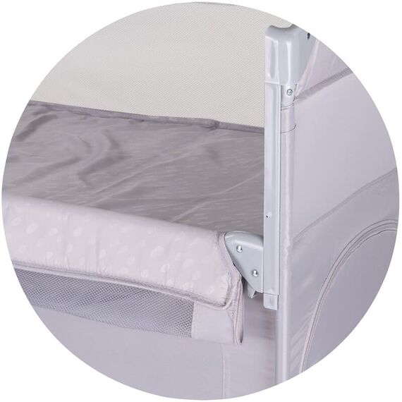 Patut pliabil Chipolino Relax cloud cu laterala culisanta, Culoare: Gri, Dimensiuni: 120x60 - poza 4 - ExclusivMAG.ro