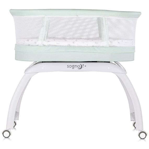 Patut cu leganare si cantar integrat Chipolino Sogno 2 in 1 pastel green, Culoare: Verde, Dimensiuni: 95x65 - poza 4 - ExclusivMAG.ro