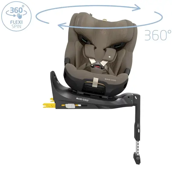 Scaun Auto I-Size Maxi-Cosi EMERALD 360 PRO AUTHENTIC TRUFFLE, Culoare: Crem, Grupa: 0-36kg (0 luni - 12 ani) - poza 3 - ExclusivMAG.ro