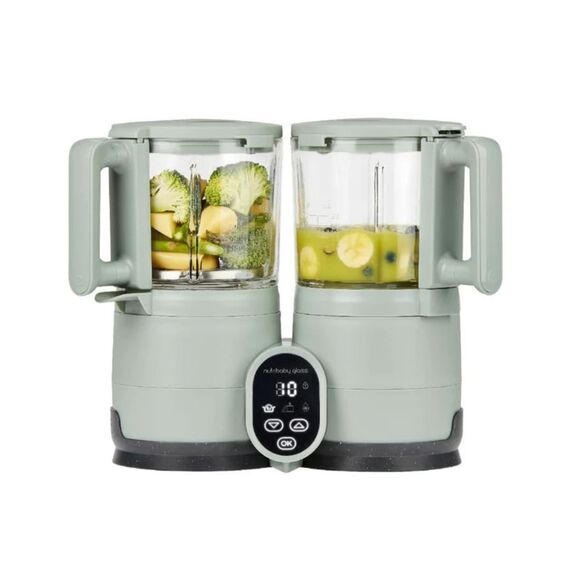 Robot multifunctional Babymoov Nutribaby Glass 4 in 1 din sticla si otel inoxidabil Celadon Green - poza 2 - ExclusivMAG.ro