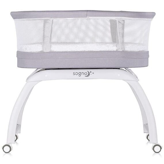 Patut cu leganare si cantar integrat Chipolino Sogno 2 in 1 grey, Culoare: Gri, Dimensiuni: 95x65 - poza 4 - ExclusivMAG.ro