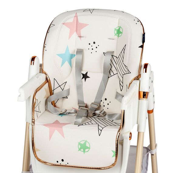 Scaun de masa Juju Eat&Fun, Pink Stars, Culoare: Roz - poza 2 - ExclusivMAG.ro