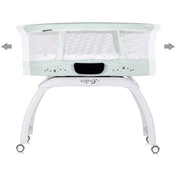 Patut cu leganare si cantar integrat Chipolino Sogno 2 in 1 pastel green, Culoare: Verde, Dimensiuni: 95x65 - poza 3 - ExclusivMAG.ro
