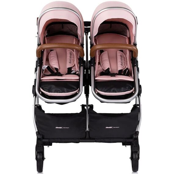 Carucior gemeni Chipolino Duo Smart 3 in 1 pink marshmallow, Culoare: Roz, Model: gemeni - poza 9 - ExclusivMAG.ro