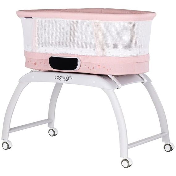Patut cu leganare si cantar integrat Chipolino Sogno 2 in 1 pink, Culoare: Roz, Dimensiuni: 95x65  - ExclusivMAG.ro