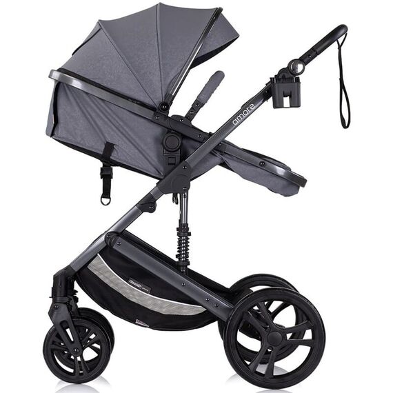 Carucior Chipolino Amore 2 in 1 cloud grey, Culoare: Gri, Model: 2 in 1 - poza 5 - ExclusivMAG.ro