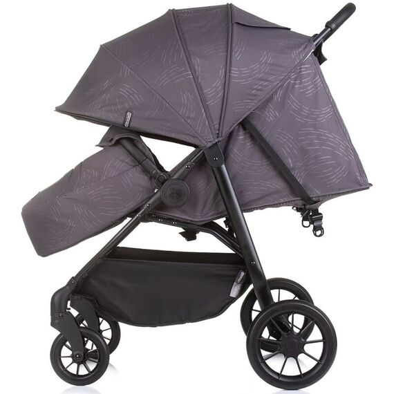 Carucior gemeni Chipolino Top Stars anthracite, Culoare: Gri/Negru, Model: gemeni - poza 6 - ExclusivMAG.ro
