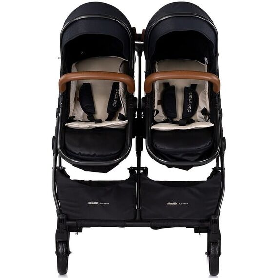 Carucior gemeni Chipolino Duo Smart 3 in 1 blackberry, Culoare: Negru, Model: gemeni - poza 9 - ExclusivMAG.ro