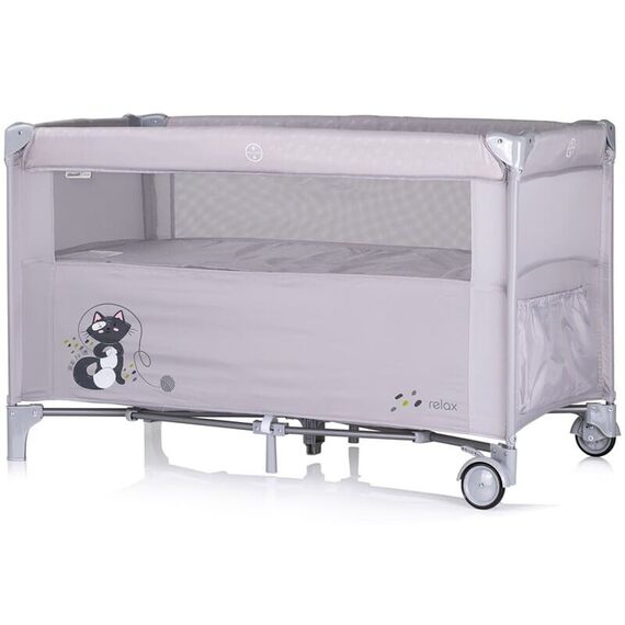 Patut pliabil Chipolino Relax cloud cu laterala culisanta, Culoare: Gri, Dimensiuni: 120x60 - poza 3 - ExclusivMAG.ro