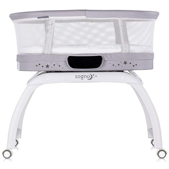 Patut cu leganare si cantar integrat Chipolino Sogno 2 in 1 grey, Culoare: Gri, Dimensiuni: 95x65 - poza 2 - ExclusivMAG.ro