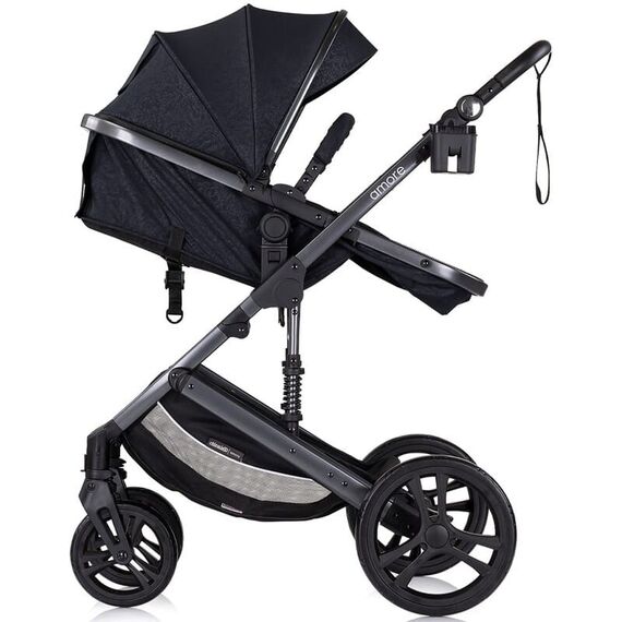 Carucior Chipolino Amore 2 in 1 blackberry, Culoare: Negru, Model: 2 in 1 - poza 5 - ExclusivMAG.ro