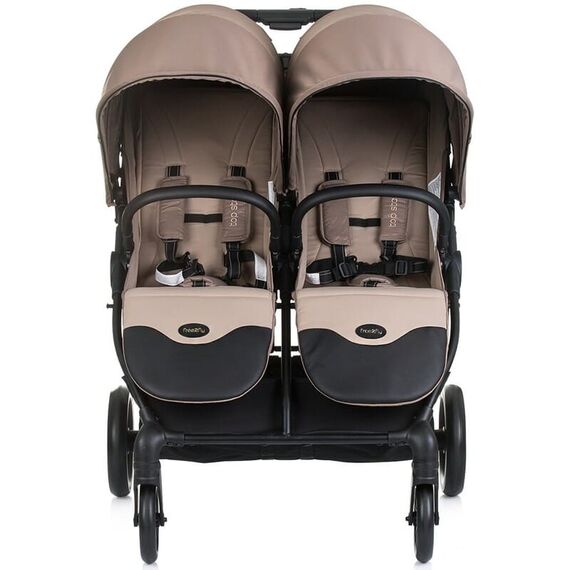 Carucior gemeni Chipolino Top Stars tiramisu, Culoare: Crem, Model: gemeni - poza 3 - ExclusivMAG.ro