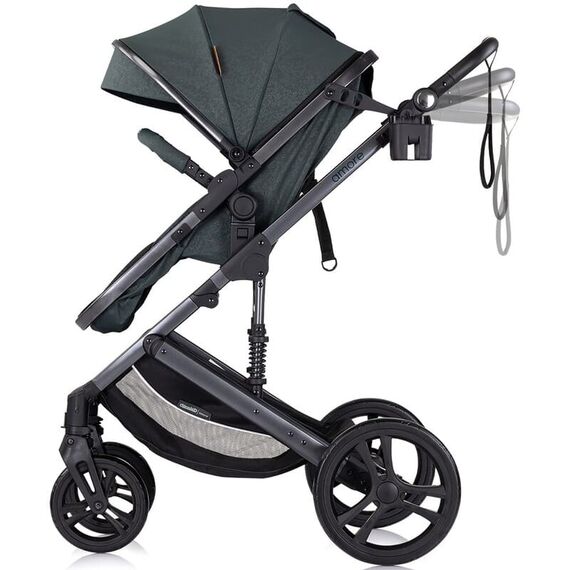 Carucior Chipolino Amore 2 in 1 basil, Culoare: Verde, Model: 2 in 1 - poza 4 - ExclusivMAG.ro