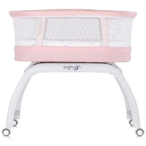 Patut cu leganare si cantar integrat Chipolino Sogno 2 in 1 pink, Culoare: Roz, Dimensiuni: 95x65 - poza 4 - ExclusivMAG.ro