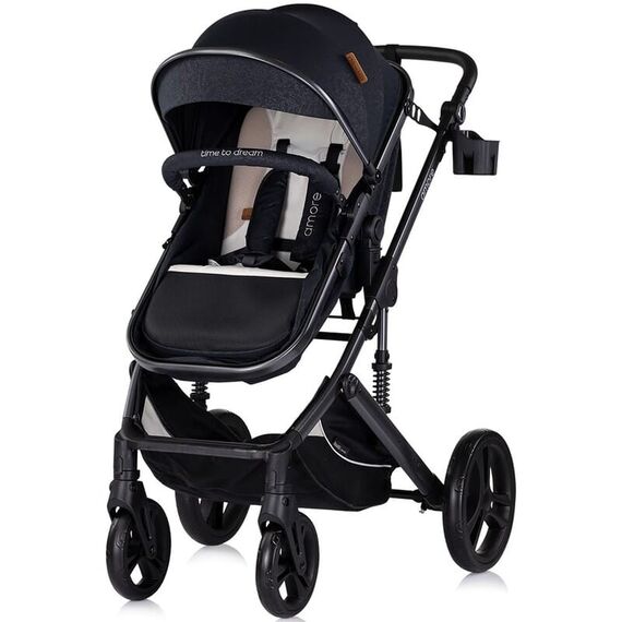 Carucior Chipolino Amore 2 in 1 blackberry, Culoare: Negru, Model: 2 in 1 - poza 2 - ExclusivMAG.ro