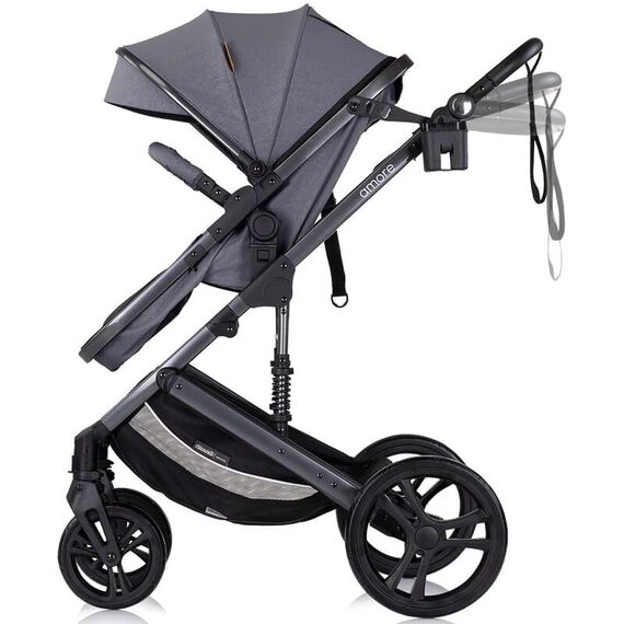 Carucior Chipolino Amore 2 in 1 cloud grey, Culoare: Gri, Model: 2 in 1 - poza 4 - ExclusivMAG.ro