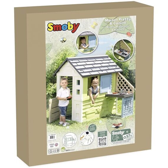 Casuta pentru copii Smoby Life Pretty cu bucatarie - poza 3 - ExclusivMAG.ro