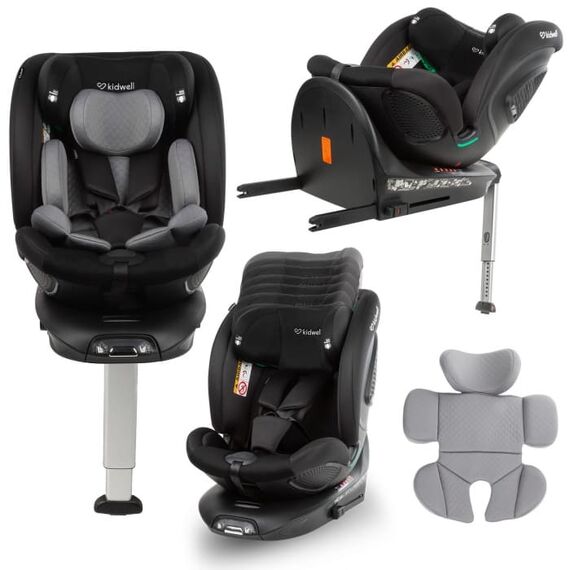Scaun auto cu ISOFIX Kidwell GoCar, grupa 40-135 cm, i-Size, omologare R129 - Negru-Gri, Culoare: Gri/Negru, Grupa: 0-36kg (0 luni - 12 ani) - poza 2 - ExclusivMAG.ro