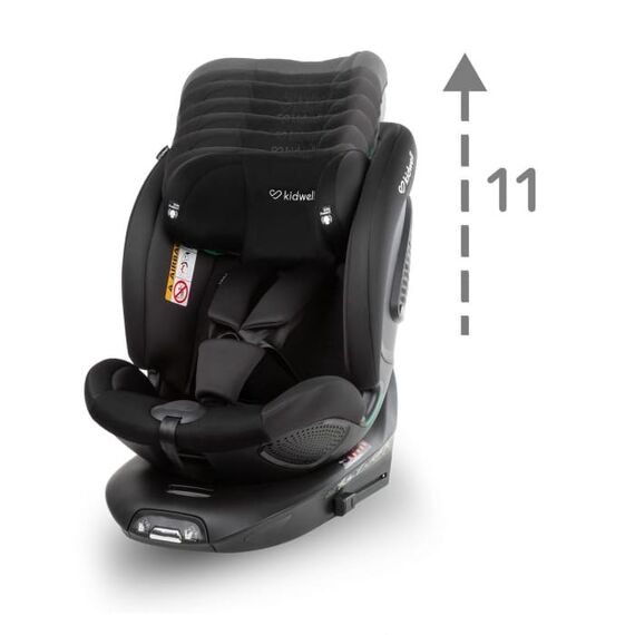 Scaun auto cu ISOFIX Kidwell GoCar, grupa 40-135 cm, i-Size, omologare R129 - Negru, Culoare: Negru, Grupa: 0-36kg (0 luni - 12 ani) - poza 3 - ExclusivMAG.ro