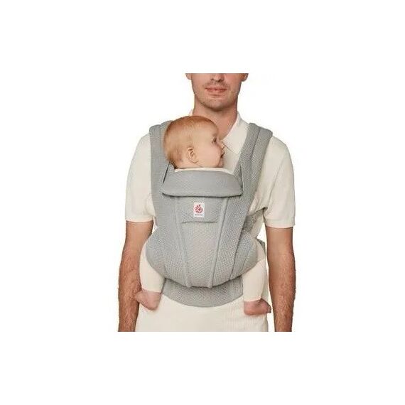 Marsupiu Omni Deluxe Mesh Pearl Grey Ergobaby, Culoare: Gri deschis - poza 2 - ExclusivMAG.ro