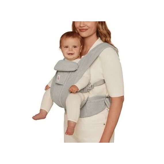 Marsupiu Omni Deluxe Mesh Pearl Grey Ergobaby, Culoare: Gri deschis - poza 3 - ExclusivMAG.ro