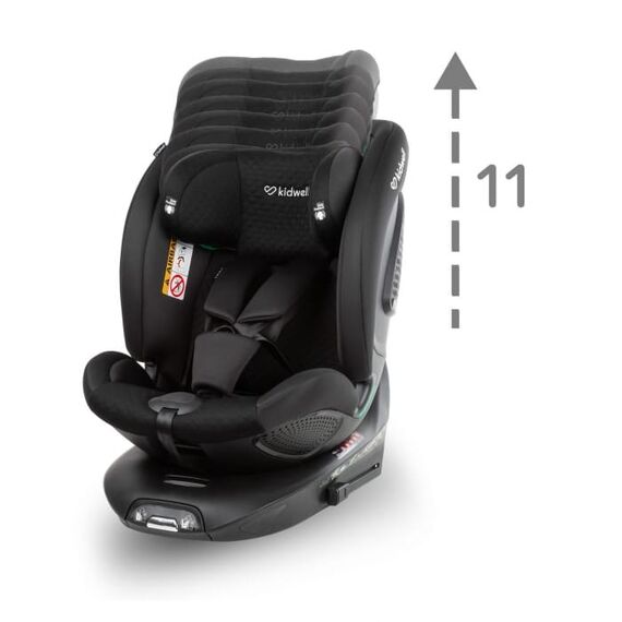 Scaun auto cu ISOFIX Kidwell GoCar, grupa 40-135 cm, i-Size, omologare R129 - Negru, Culoare: Negru, Grupa: 0-36kg (0 luni - 12 ani) - poza 9 - ExclusivMAG.ro