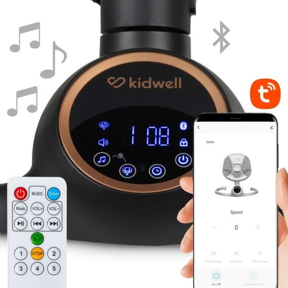 Leagan electric 2 in 1 Kidwell Reve - Black Gold, Culoare: Negru/Auriu - poza 10 - ExclusivMAG.ro