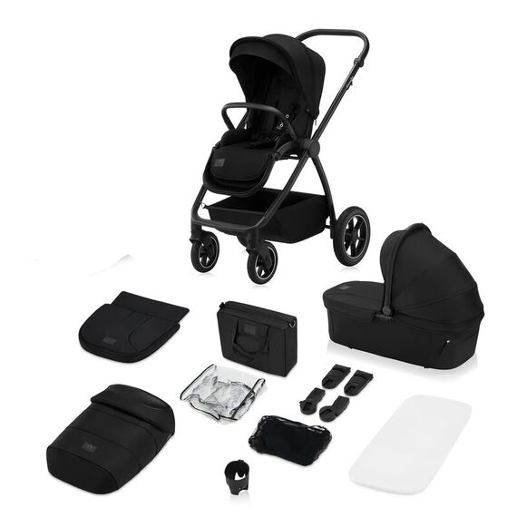 Carucior 2 in 1, Lionelo, Meril, Pana la 22 kg, Negru, Culoare: Negru, Model: 2 in 1  - ExclusivMAG.ro