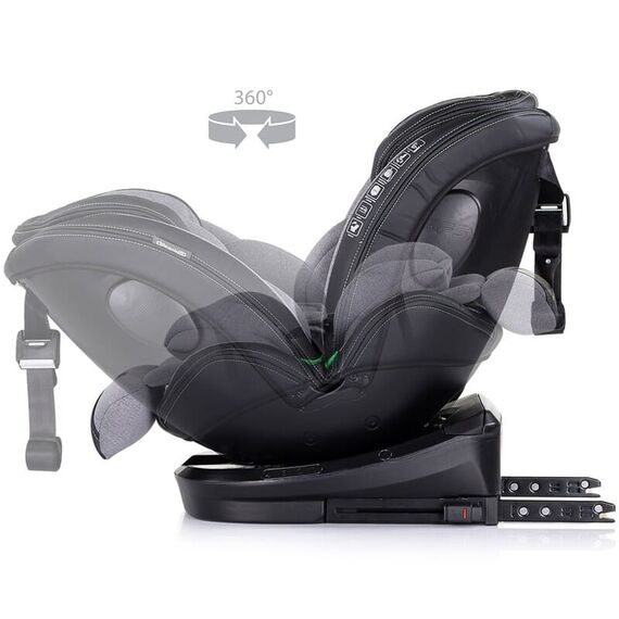 Scaun auto Chipolino Hypnotic I-Size 40-150 cm cu sistem Isofix si sezut rotativ cloud, Culoare: Gri, Grupa: 0-36kg (0 luni - 12 ani) - poza 7 - ExclusivMAG.ro