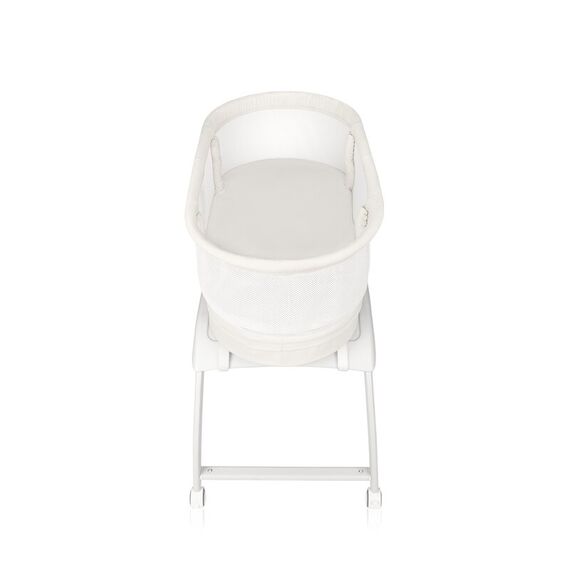 Patut balansoar, Lionelo, Coral, Cu landou ergonomic detasabil, Panou tactil sau telecomanda, 0-9 kg, Alb - poza 3 - ExclusivMAG.ro
