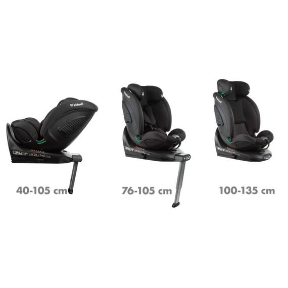 Scaun auto cu ISOFIX Kidwell GoCar, grupa 40-135 cm, i-Size, omologare R129 - Negru, Culoare: Negru, Grupa: 0-36kg (0 luni - 12 ani) - poza 6 - ExclusivMAG.ro