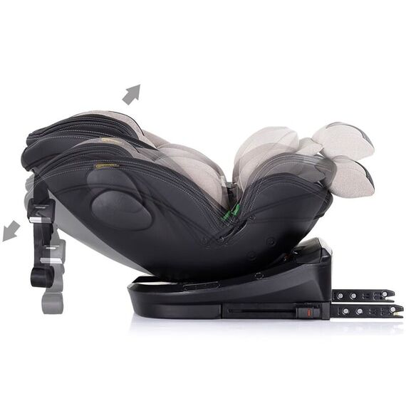 Scaun auto Chipolino Hypnotic I-Size 40-150 cm cu sistem Isofix si sezut rotativ tiramisu, Culoare: Crem, Grupa: 0-36kg (0 luni - 12 ani) - poza 10 - ExclusivMAG.ro