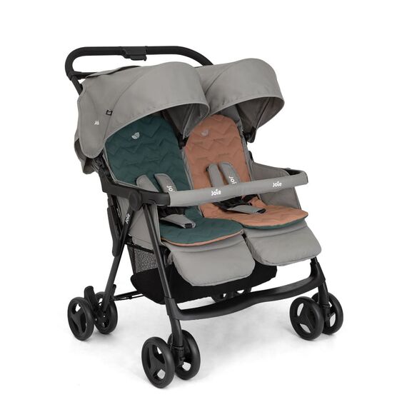 Carucior gemeni Joie Aire Twin Pebble, Culoare: Gri  - ExclusivMAG.ro