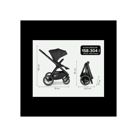 Carucior 2 in 1 S Three verde Circle Abc Design - poza 10 - ExclusivMAG.ro