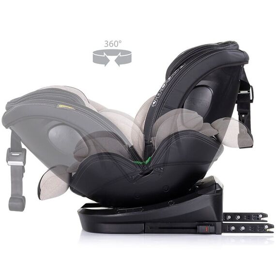 Scaun auto Chipolino Hypnotic I-Size 40-150 cm cu sistem Isofix si sezut rotativ tiramisu, Culoare: Crem, Grupa: 0-36kg (0 luni - 12 ani) - poza 8 - ExclusivMAG.ro