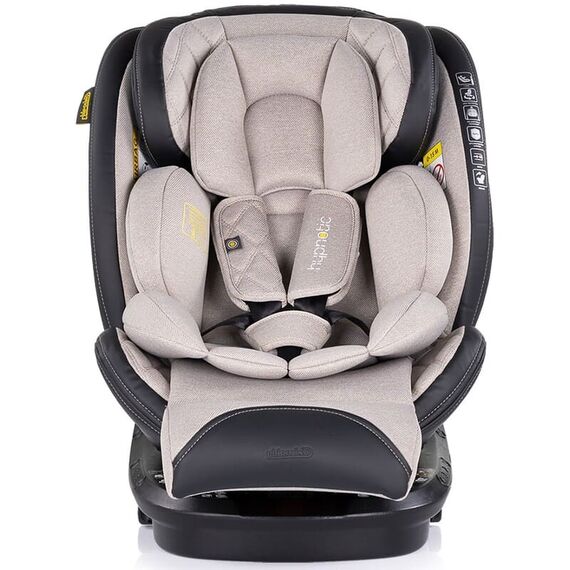 Scaun auto Chipolino Hypnotic I-Size 40-150 cm cu sistem Isofix si sezut rotativ tiramisu, Culoare: Crem, Grupa: 0-36kg (0 luni - 12 ani) - poza 2 - ExclusivMAG.ro