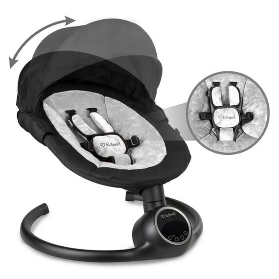 Leagan electric 2 in 1 Kidwell Reve - Black Silver, Culoare: Gri/Negru - poza 5 - ExclusivMAG.ro