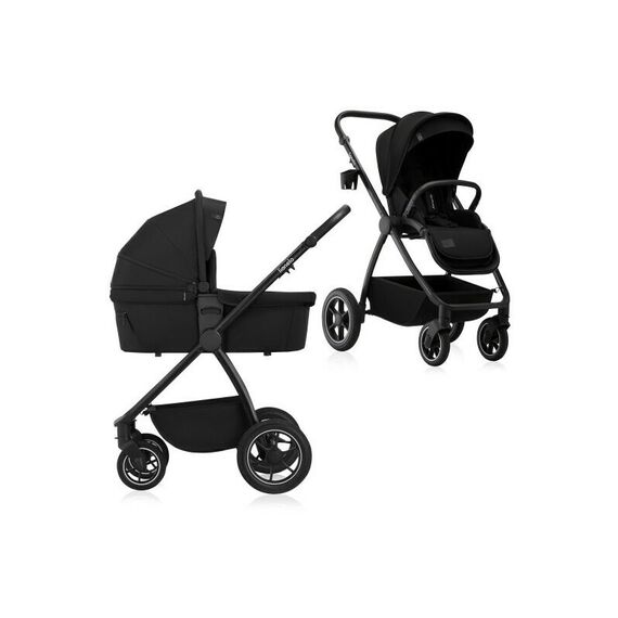 Carucior 2 in 1, Lionelo, Meril, Pana la 22 kg, Negru, Culoare: Negru, Model: 2 in 1 - poza 2 - ExclusivMAG.ro