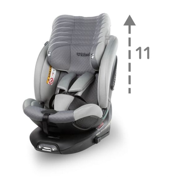 Scaun auto cu ISOFIX Kidwell GoCar, grupa 40-135 cm, i-Size, omologare R129 - Gri, Culoare: Gri, Grupa: 0-36kg (0 luni - 12 ani) - poza 4 - ExclusivMAG.ro