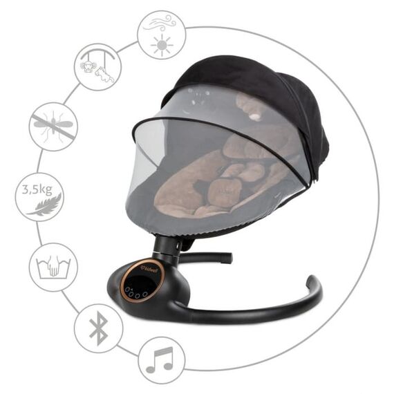 Leagan electric 2 in 1 Kidwell Reve - Black Gold, Culoare: Negru/Auriu - poza 7 - ExclusivMAG.ro