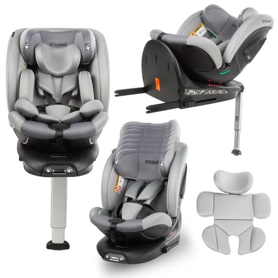 Scaun auto cu ISOFIX Kidwell GoCar, grupa 40-135 cm, i-Size, omologare R129 - Gri, Culoare: Gri, Grupa: 0-36kg (0 luni - 12 ani) - poza 2 - ExclusivMAG.ro