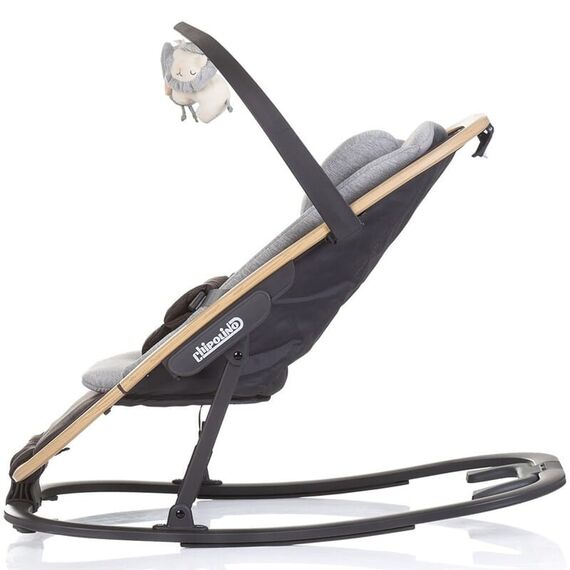 Scaunel balansoar Chipolino Senso cloud wood, Culoare: Gri - poza 2 - ExclusivMAG.ro