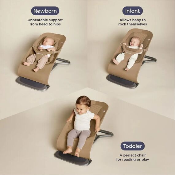 Balansoar pentru copii 3 in 1 Ergobaby Evolve, Soft Camel, Culoare: Multicolor - poza 3 - ExclusivMAG.ro