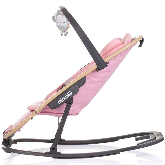 Scaunel balansoar Chipolino Senso pink marshmallow wood, Culoare: Roz - poza 2 - ExclusivMAG.ro